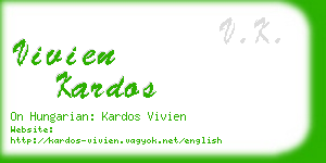 vivien kardos business card